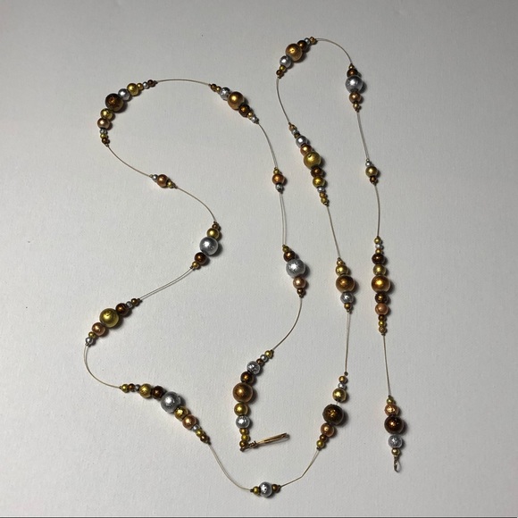 Gold Toned Bead Necklace and Earring Set - Picture 2 of 11